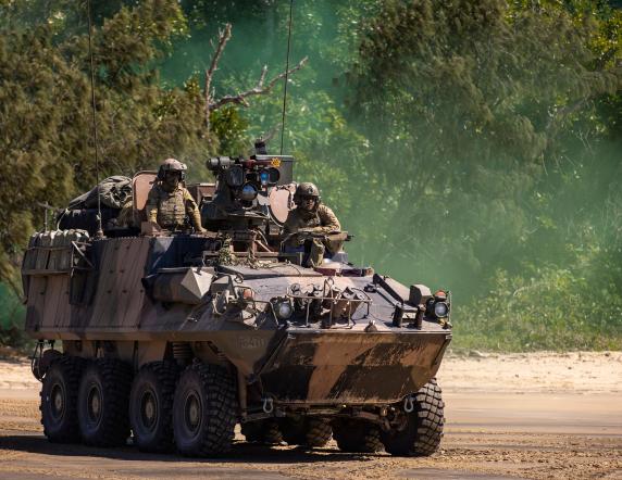 ASLAV crew conducting training
