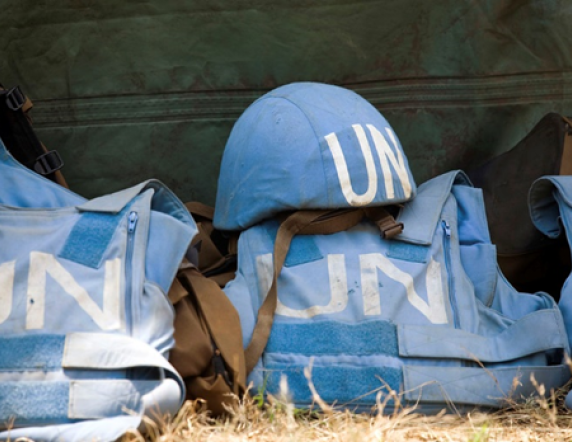 UN helmets and bulletproof vests